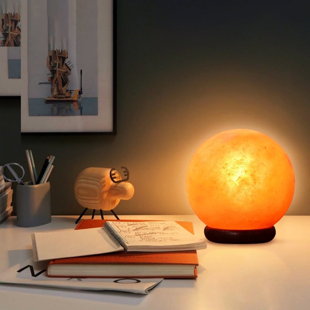 Himalayan Pink Salt Globe Lamp- Dimmer switch - Unique Gift idea